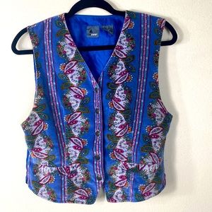 Liz Wear Velour Vest. Size S.